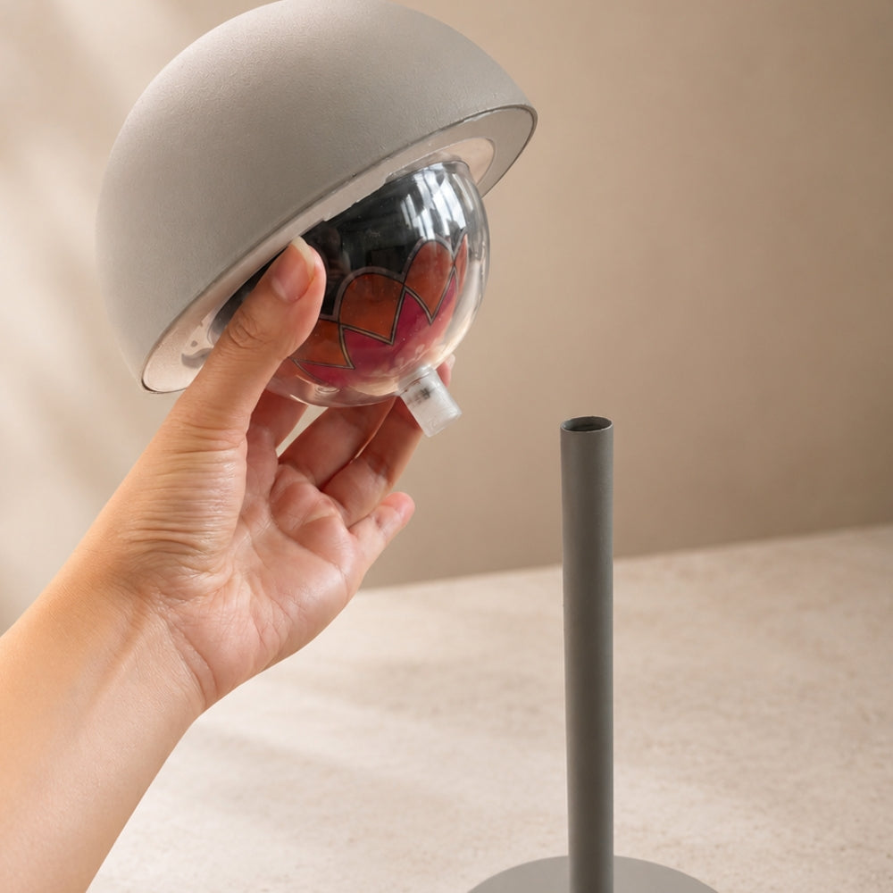 CELUMIU Indoor projection lamp gray with interchangeable light motifs